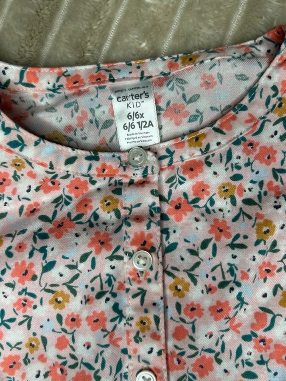 Old Navy & Carters Girls 5/6 Fall Winter Floral Plaid Dress Bundle Of 3 EUC